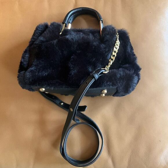 Vintage Isaac Mizrahi New York faux fur Crossbody/Handbag. Beautiful! 90s! - Picture 11 of 12